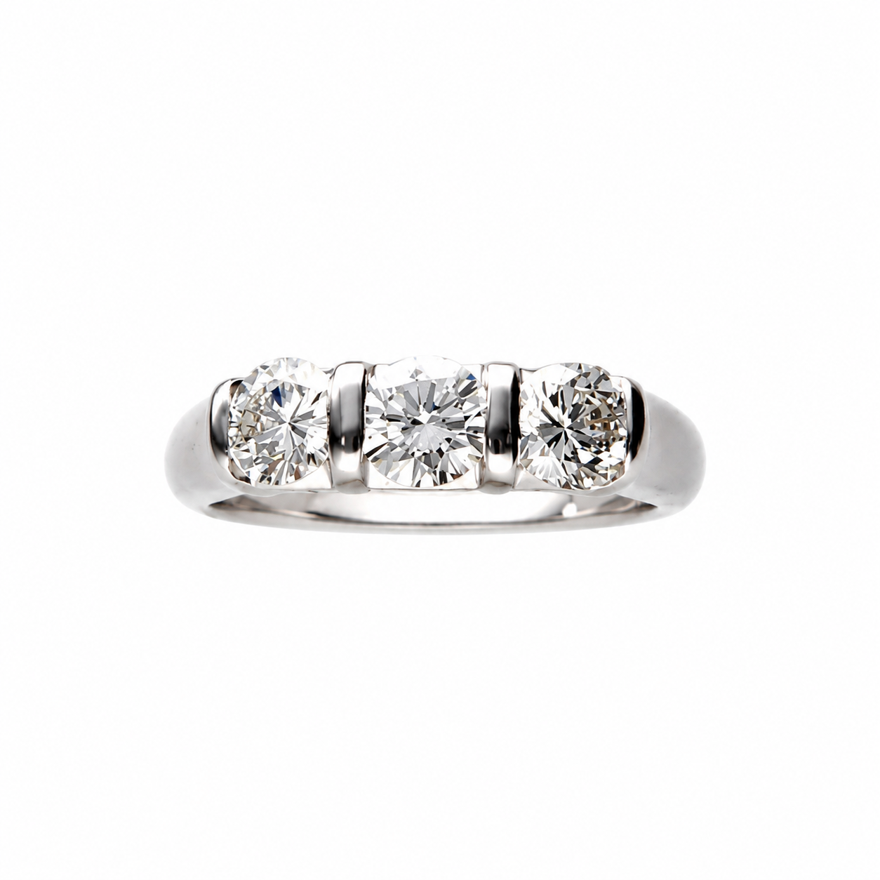 Anello trilogy oro bianco con diamanti_1