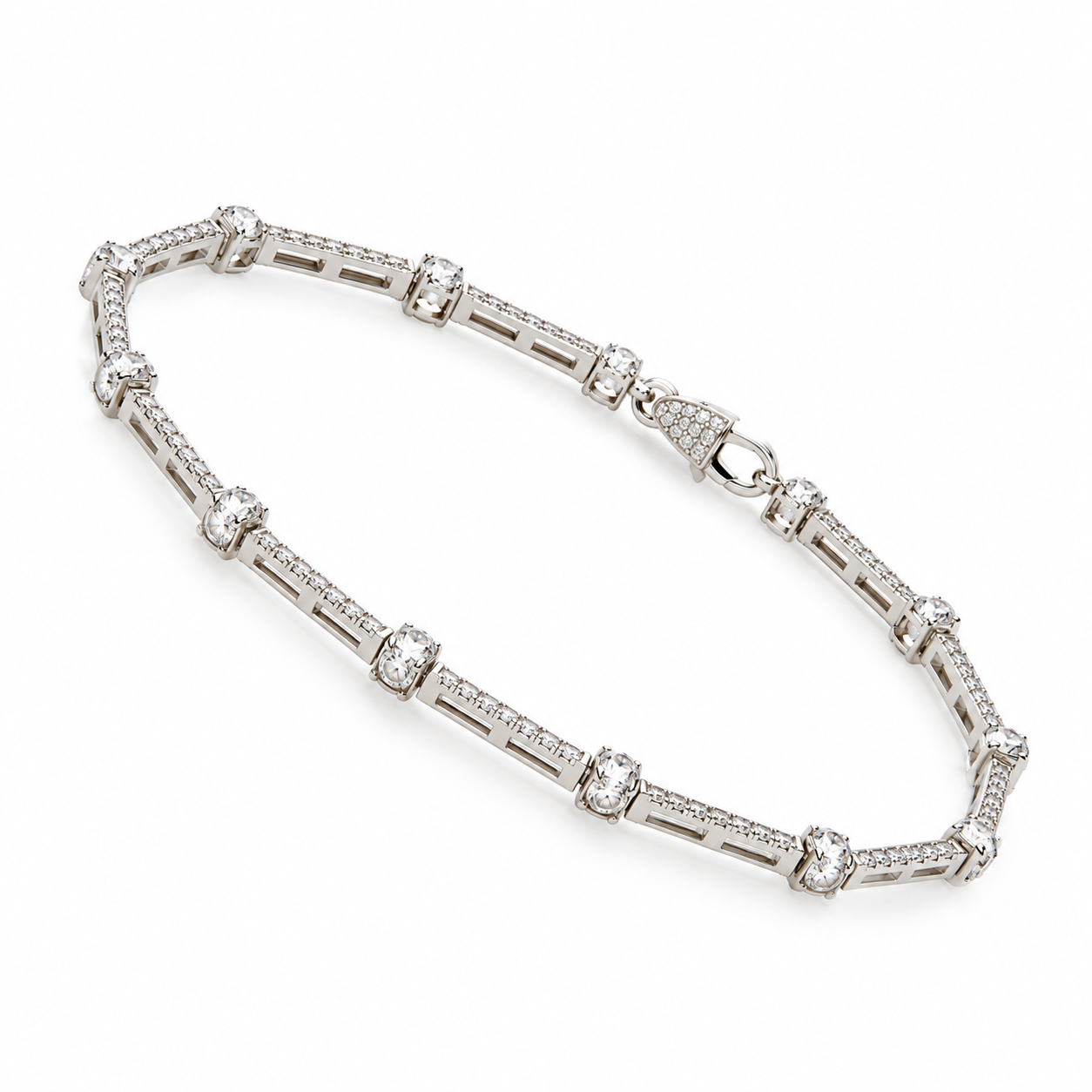 Bracciale in oro bianco con zirconi_3