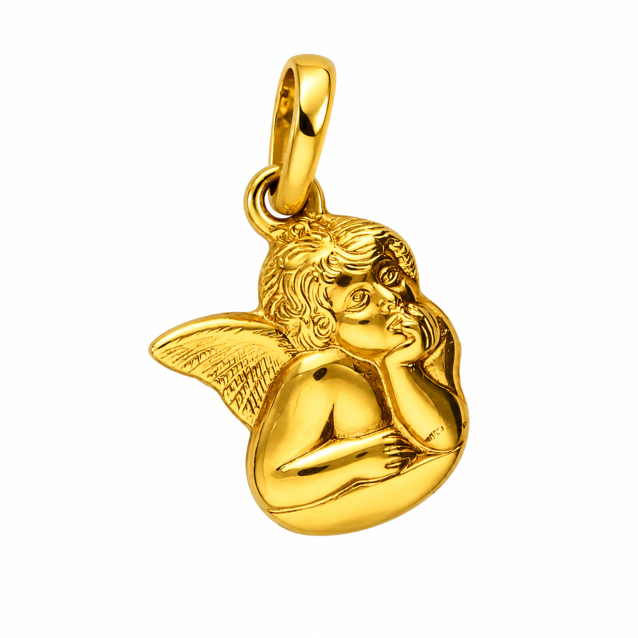Ciondolo a forma di angioletto in oro giallo_2