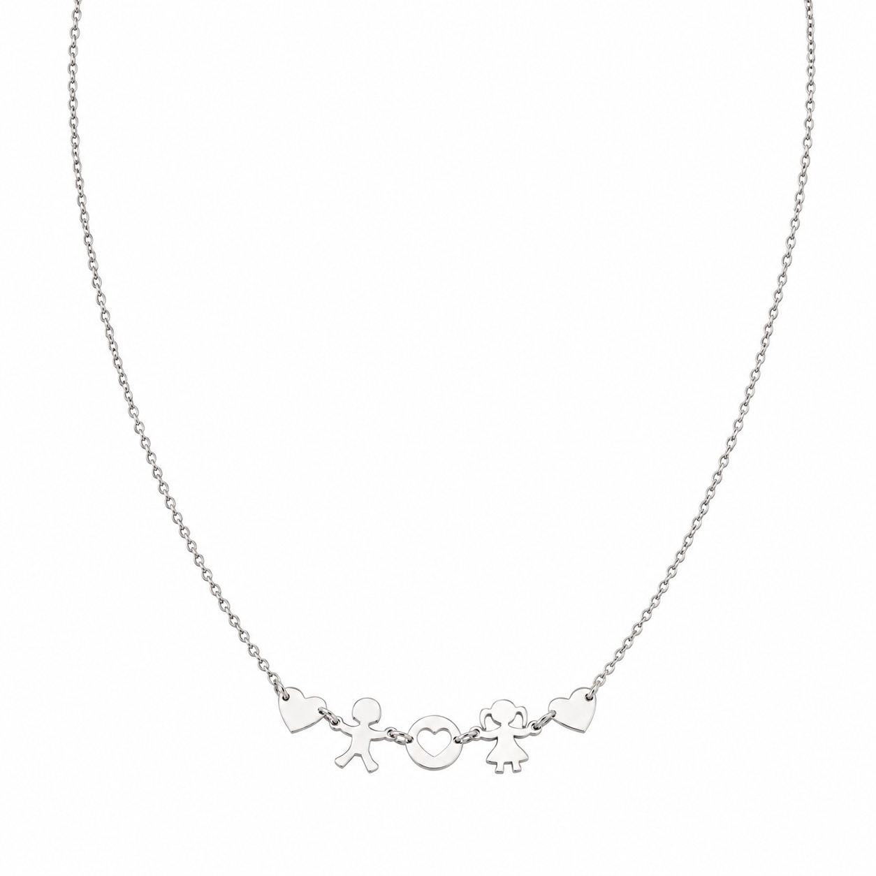 Collana family in oro bianco_1