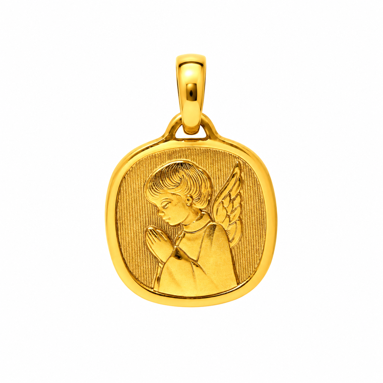 Ciondolo medaglia in oro con angioletto_1